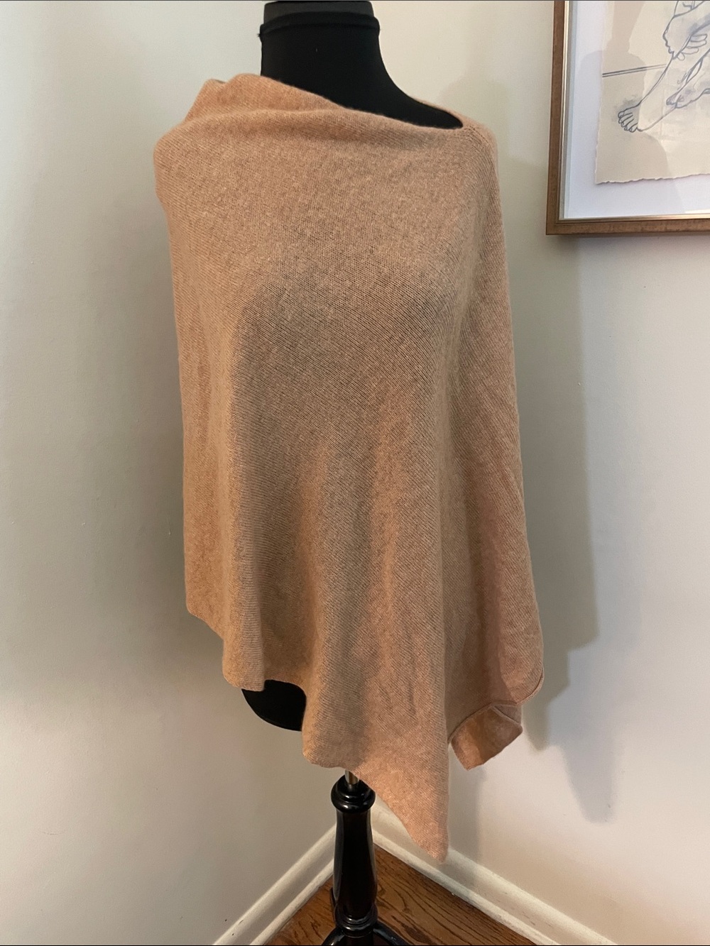 J.Crew | Women's Cashmere-wool blend poncho Camel-OS